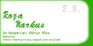 roza markus business card