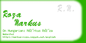 roza markus business card